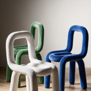 Modern Fabric Accent Chair with Durable Metal Frame