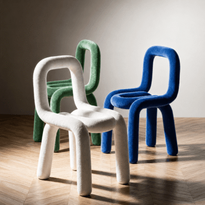 Modern Fabric Accent Chair with Durable Metal Frame