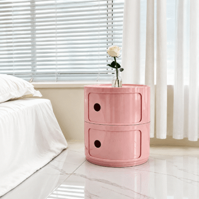 Minimalist Modern Plastic Nightstand for Bedroom