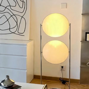 Modern LED Floor Lamp with Iron Body and Acrylic Shade