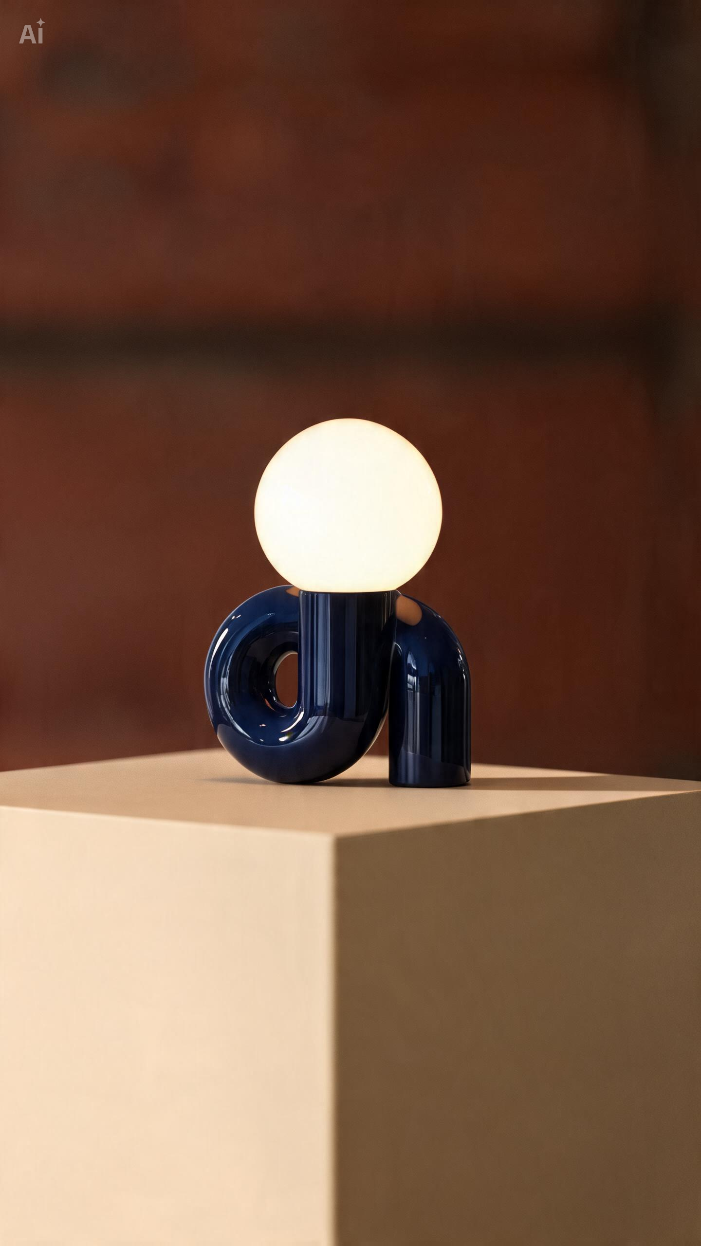 Modern Resin Table Lamp with Frosted Glass Globe