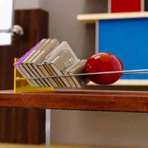 Modern Stainless Steel & Acrylic Freestanding Magazine Rack Bookshelf