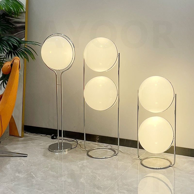 Modern LED Floor Lamp with Iron Body and Acrylic Shade - Image 7