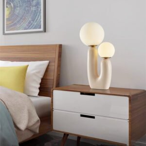Modern Double Globe Resin Table Lamp