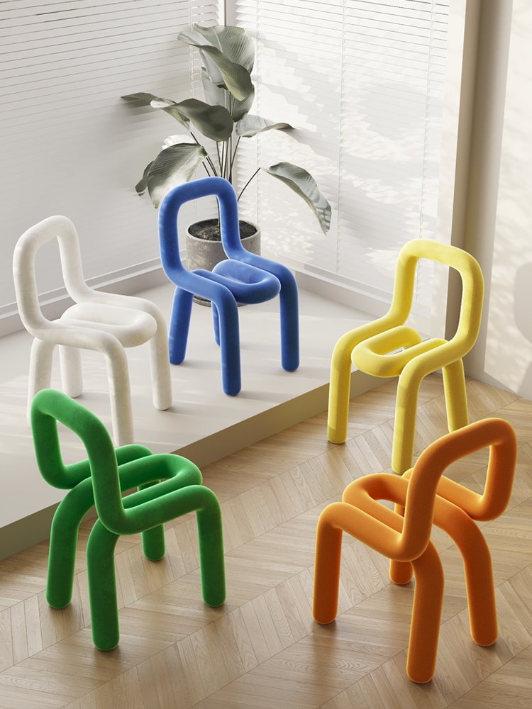 Modern Fabric Accent Chair with Durable Metal Frame - Image 3
