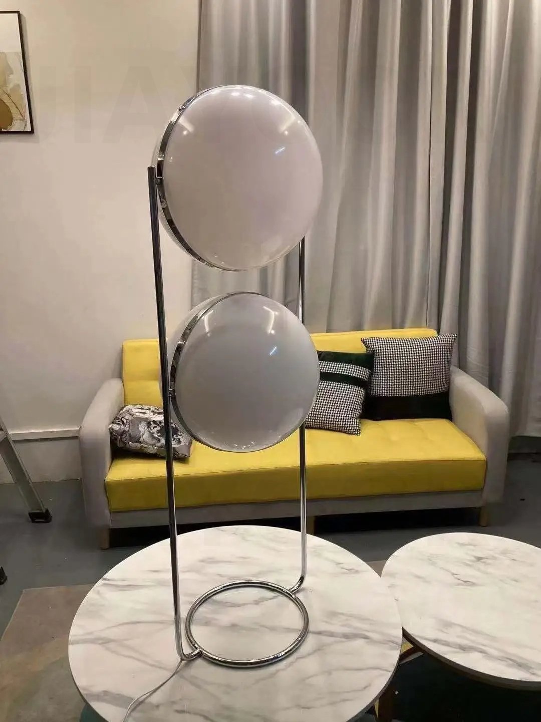 Modern LED Floor Lamp with Iron Body and Acrylic Shade - Image 4