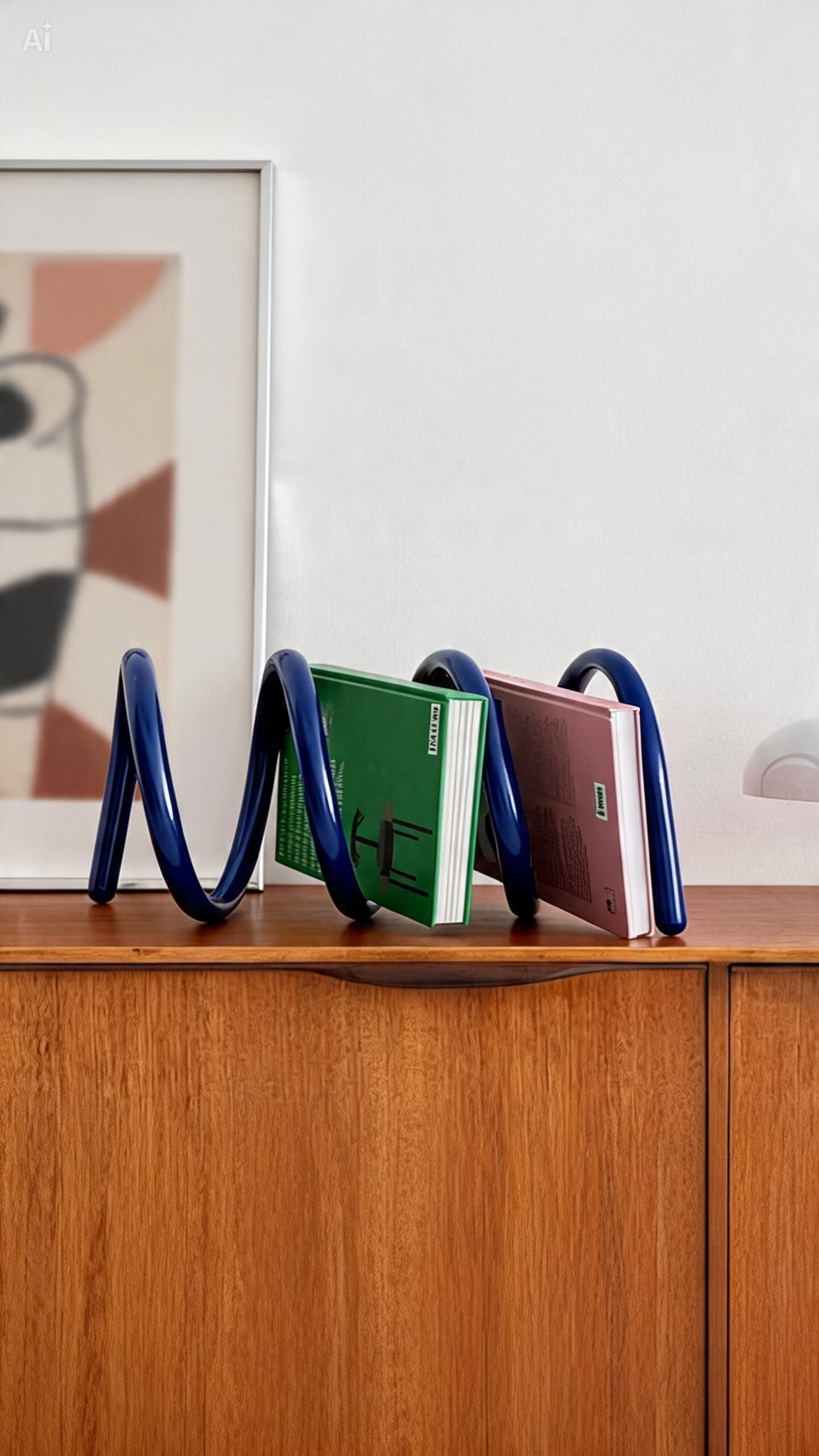 Modern Metal Magazine Rack