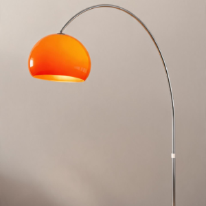 Modern LED Floor Lamp with Iron Frame, Marble Base & ABS Shade