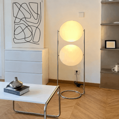 Modern LED Floor Lamp with Iron Body and Acrylic Shade